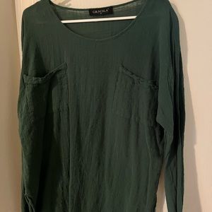Green Double Pocket Tunic